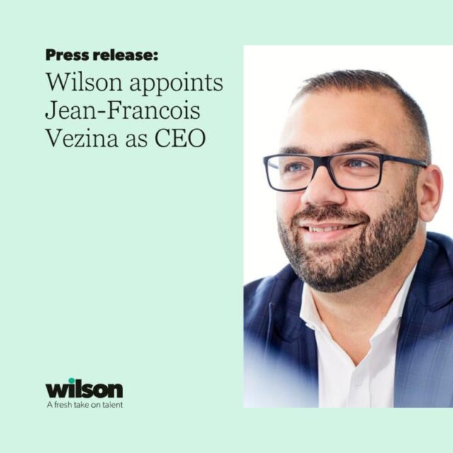 Wilson appoints Jean-Francois Vezina as Chief Executive Officer Wilson appoints Jean-Francois Vezina as Chief Executive Officer
