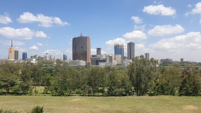 Nairobi central business district, home of the Nairobi Securities Exchange