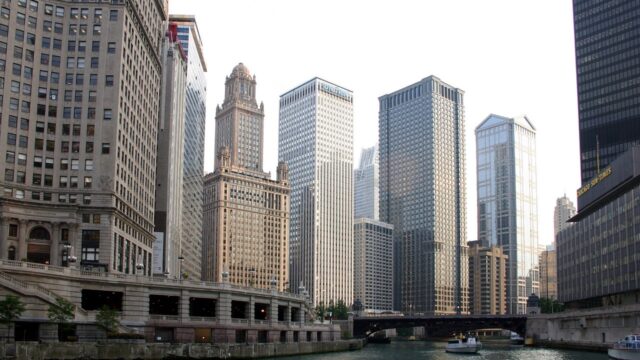 Chicago skyline, a major operating base for Aon