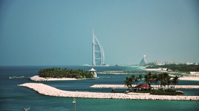 Palm Jumeirah and the Dubai coastline