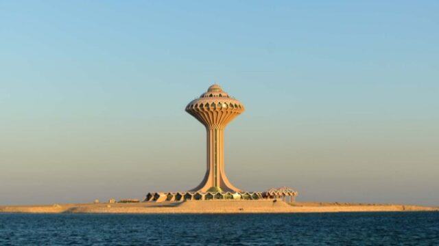 Al Khobar water tower on the Eastern Province coast