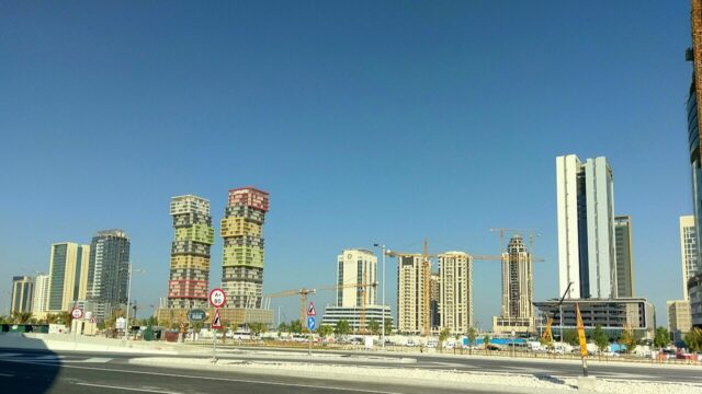 Towers of Lusail City north of Doha Towers of Lusail City north of Doha