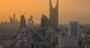 GCC Economies Forecast to Contract 6.4 Percent in 2026 Before a 5.8 Percent Rebound Riyadh skyline showing the King Abdullah Financial District and Kingdom Centre