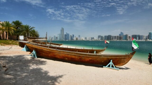 Abu Dhabi skyline from the Corniche