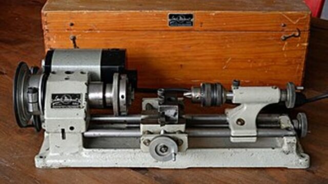 Lathe in a machine shop Lathe in a machine shop