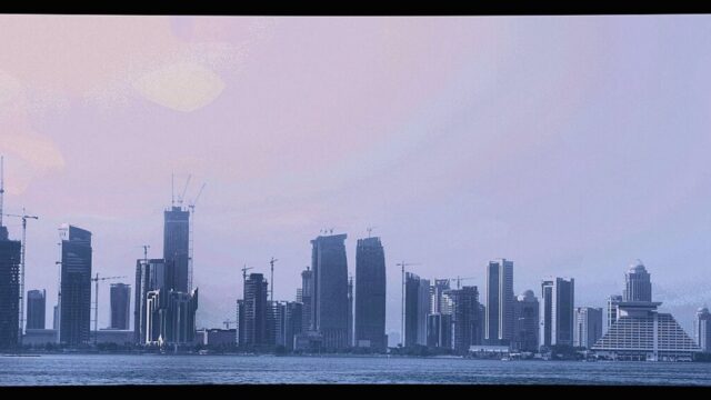 Doha skyline seen from the Corniche