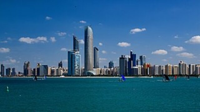 Abu Dhabi skyline from the Corniche Abu Dhabi skyline from the Corniche