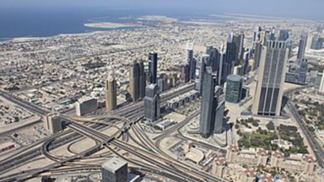 Sheikh Zayed Road and Emirates Towers, Dubai
