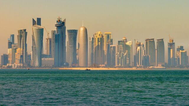 Doha skyline, host city of GSMA MWC26 Doha 2026