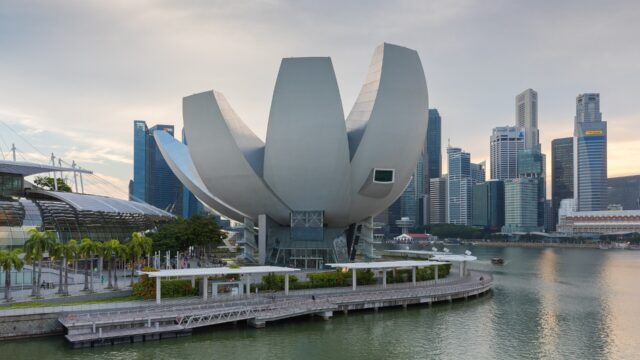 Singapore Marina Bay skyline, host city of the Singapore FinTech Festival 2026