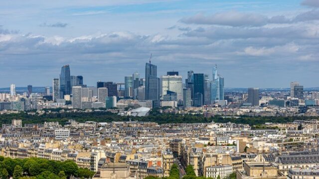 Paris skyline with La Defense