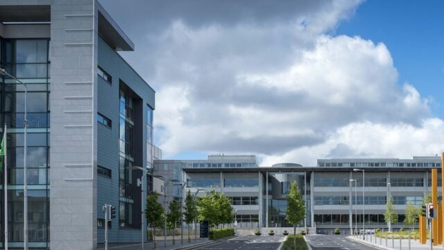 Modern education campus buildings in Dublin