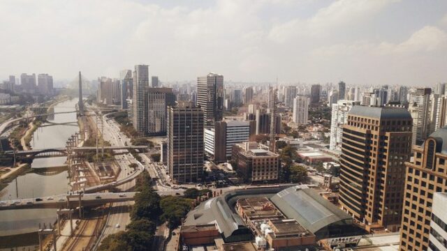 The Sao Paulo cityscape in Brazil