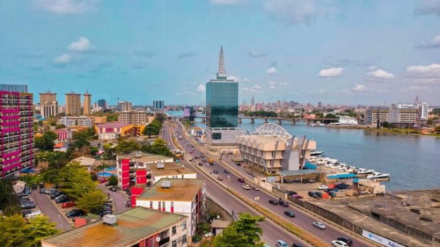 The Lagos waterfront in Nigeria