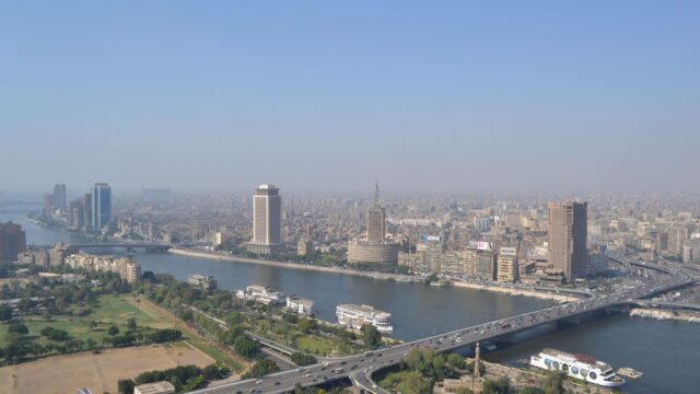 em-ev1-20261024 Aerial view of central Cairo and the Nile, host city of Big 5 Construct Egypt 2027