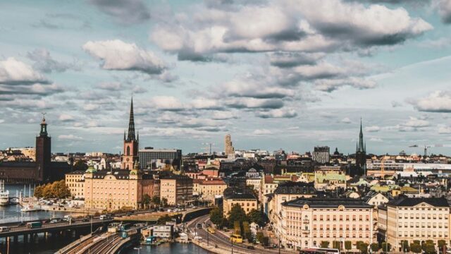The Stockholm skyline in Sweden