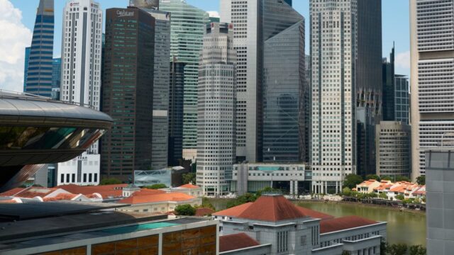 The Singapore central business district above the Singapore River