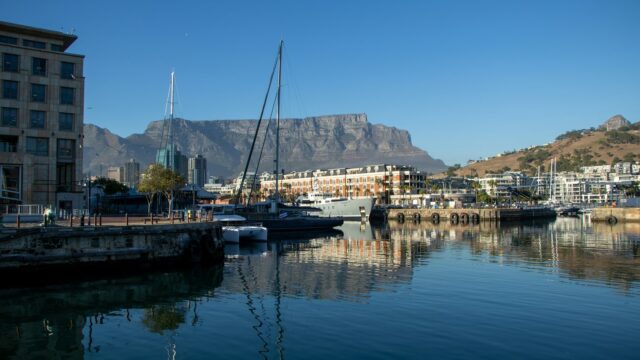 Cape Town harbour and Table Mountain, the setting for Mining Indaba