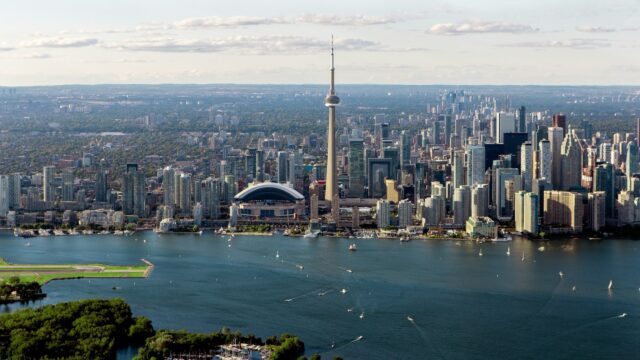 The Toronto skyline, host city of the PDAC convention